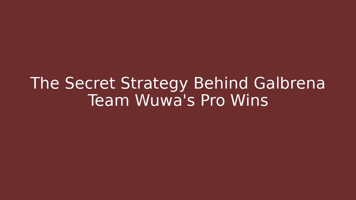 The Secret Strategy Behind Galbrena Team Wuwa's Pro Wins