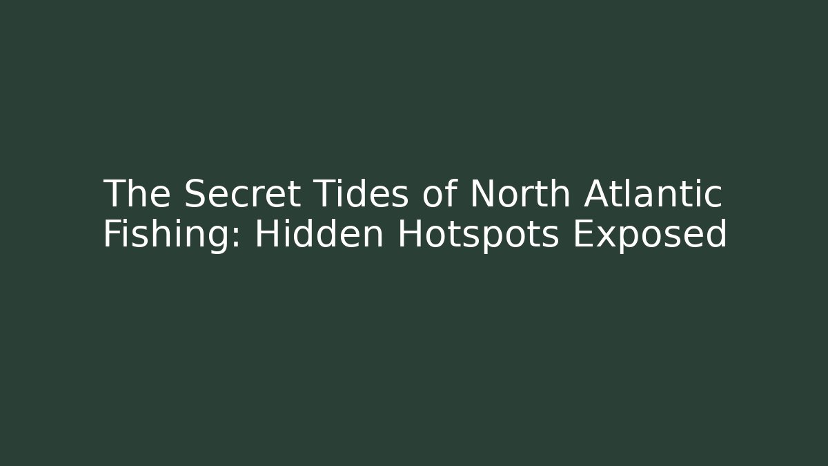 The Secret Tides of North Atlantic Fishing: Hidden Hotspots Exposed