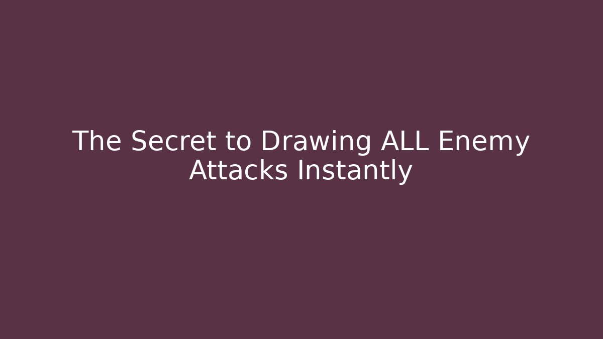 The Secret to Drawing ALL Enemy Attacks Instantly