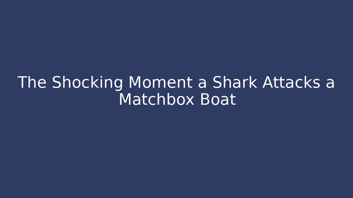 The Shocking Moment a Shark Attacks a Matchbox Boat