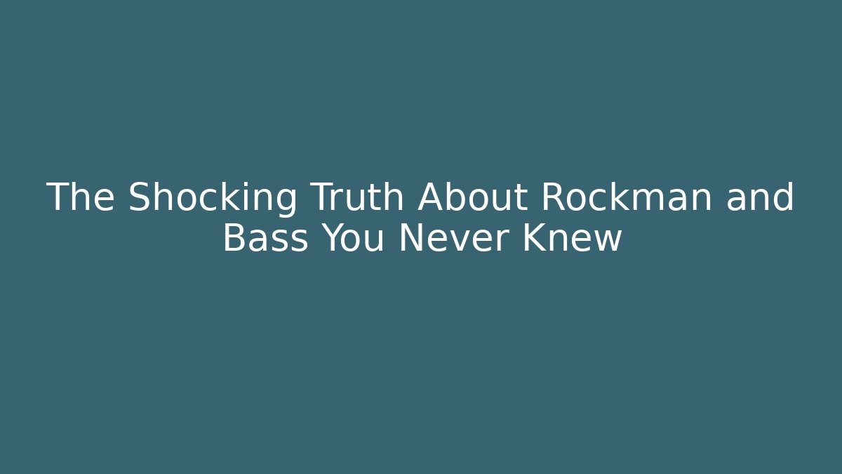 The Shocking Truth About Rockman and Bass You Never Knew