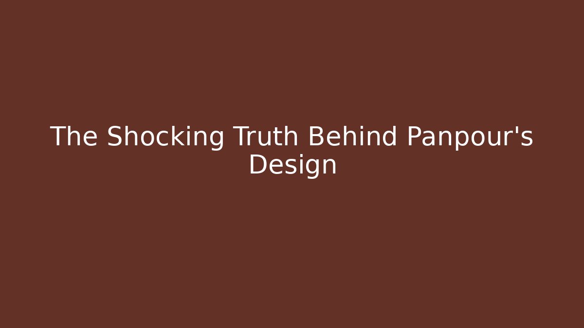 The Shocking Truth Behind Panpour's Design - Vintage E-Juice