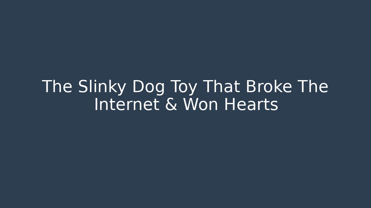 The Slinky Dog Toy That Broke The Internet & Won Hearts