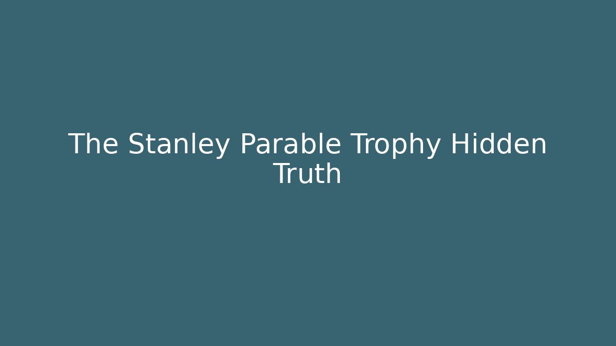 The Stanley Parable Trophy Hidden Truth - Vintage E-Juice