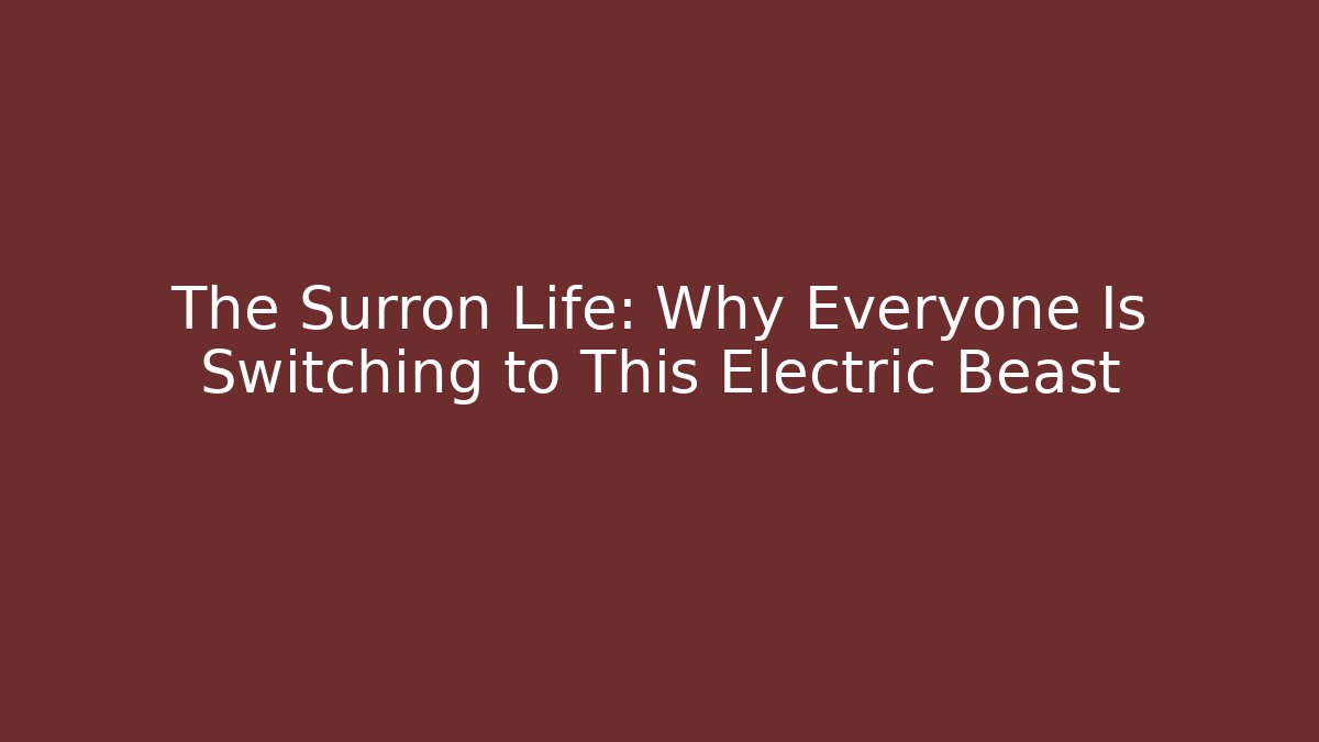 The Surron Life: Why Everyone Is Switching to This Electric Beast