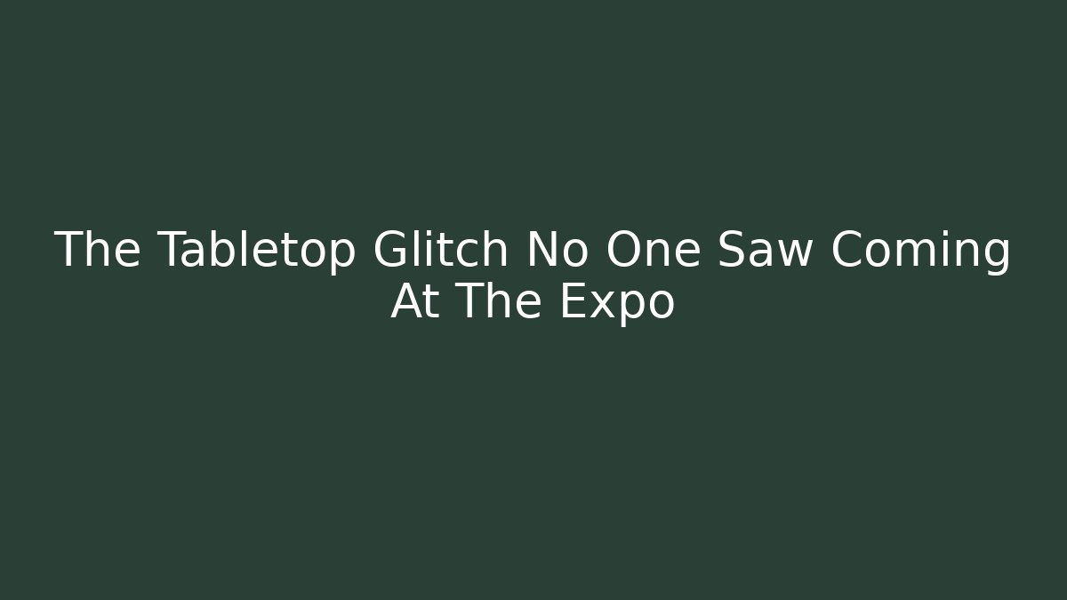 The Tabletop Glitch No One Saw Coming At The Expo