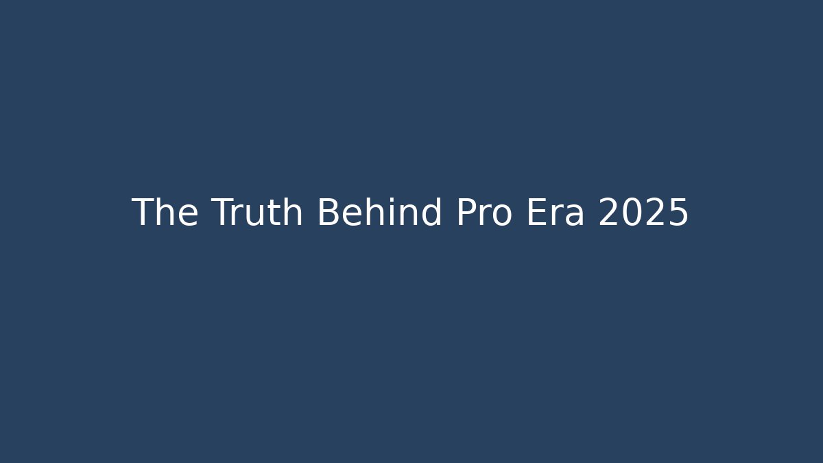 The Truth Behind Pro Era 2025 - Vintage E-Juice