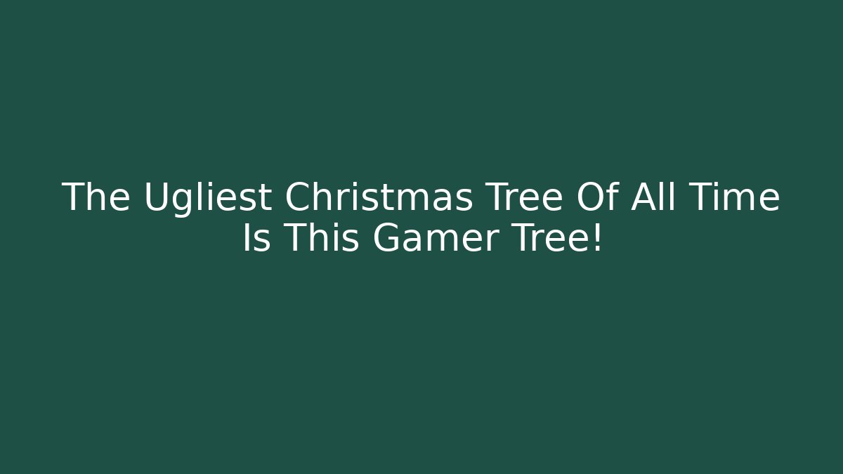The Ugliest Christmas Tree Of All Time Is This Gamer Tree!
