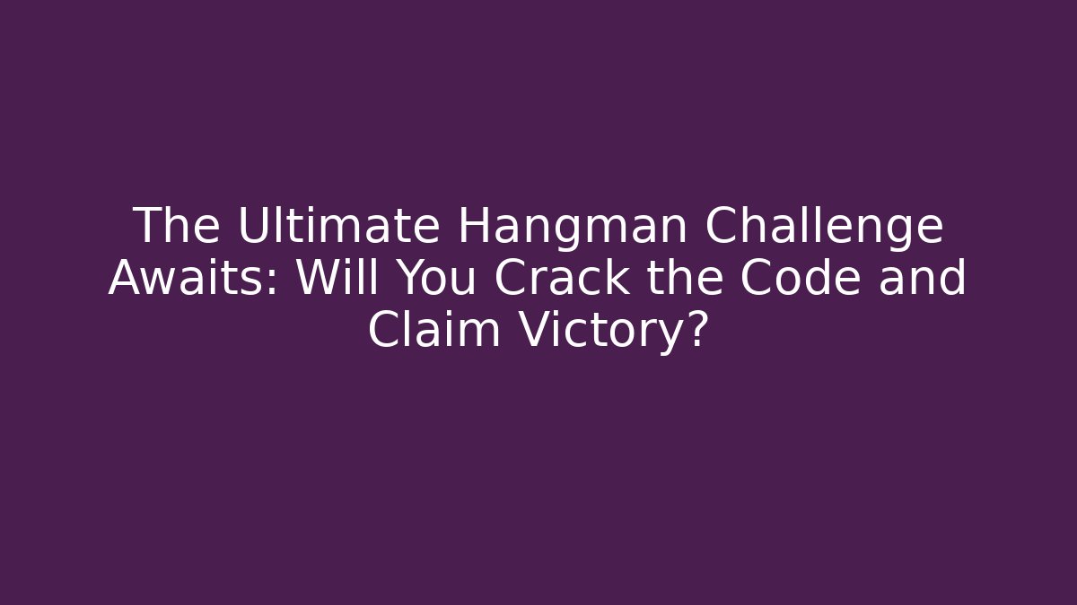 play hangman game