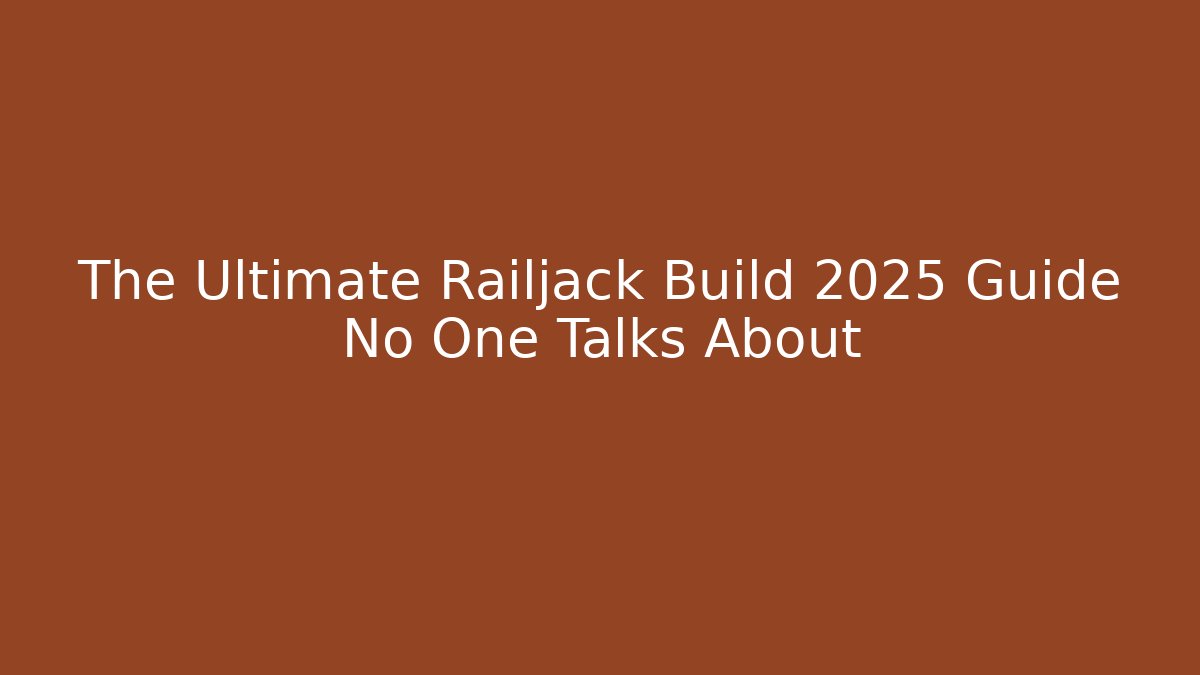 The Ultimate Railjack Build 2025 Guide No One Talks About