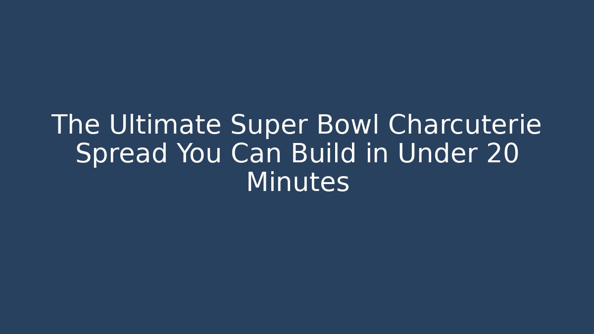 The Ultimate Super Bowl Charcuterie Spread You Can Build in Under 20 Minutes