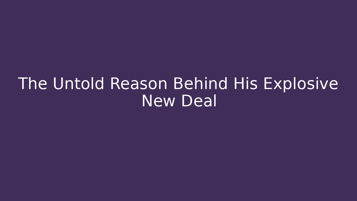 The Untold Reason Behind His Explosive New Deal - Vintage E-Juice