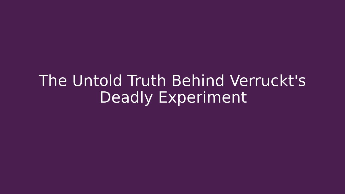 The Untold Truth Behind Verruckt's Deadly Experiment