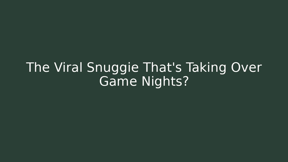 The Viral Snuggie That's Taking Over Game Nights?
