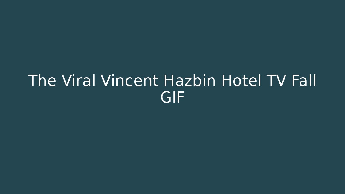 The Viral Vincent Hazbin Hotel TV Fall GIF