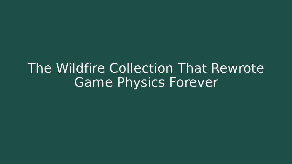 The Wildfire Collection That Rewrote Game Physics Forever