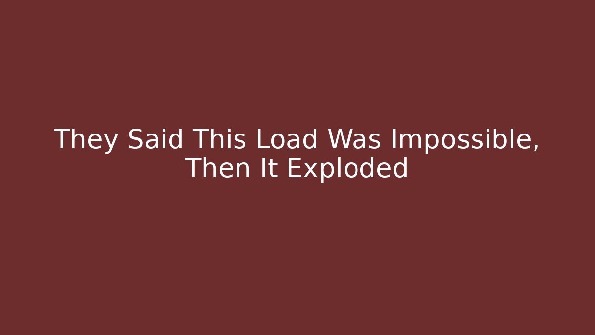 They Said This Load Was Impossible, Then It Exploded - Vintage E-Juice