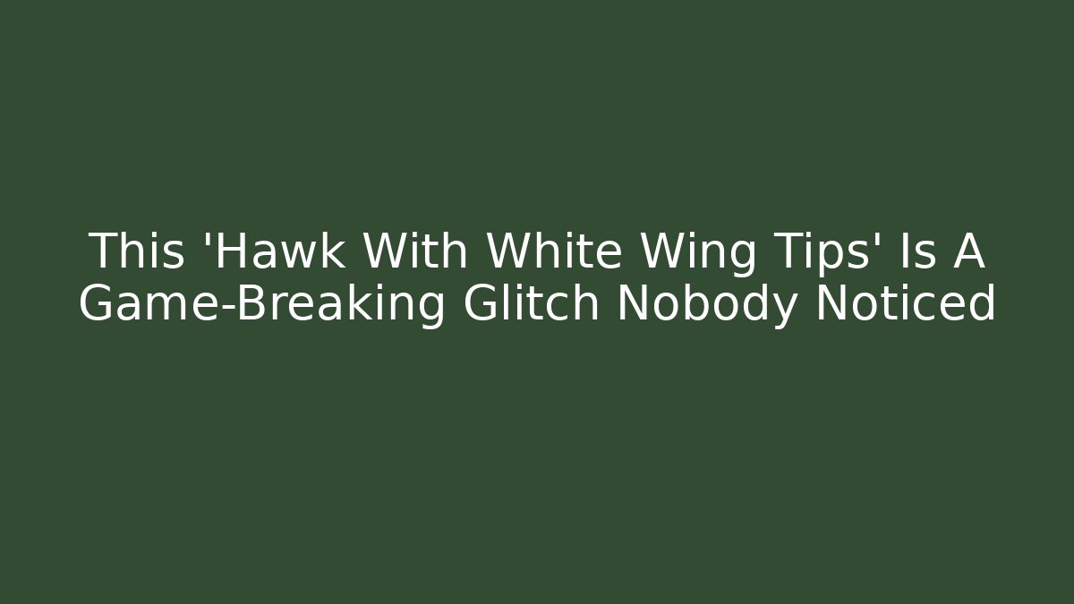 This 'Hawk With White Wing Tips' Is A Game-Breaking Glitch Nobody Noticed
