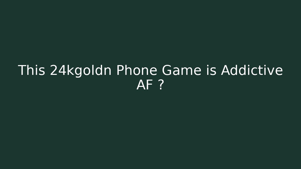 This 24kgoldn Phone Game is Addictive AF 🚀