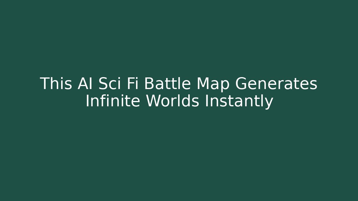 This AI Sci Fi Battle Map Generates Infinite Worlds Instantly - Vintage E-Juice