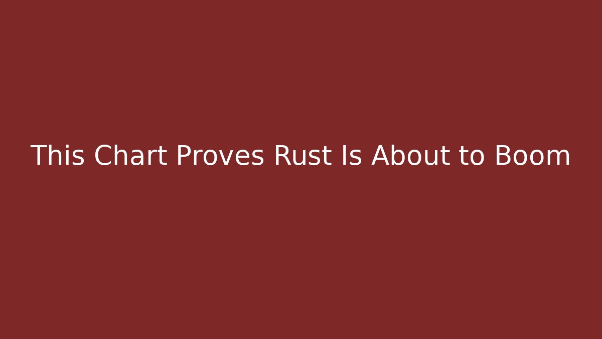 This Chart Proves Rust Is About to Boom