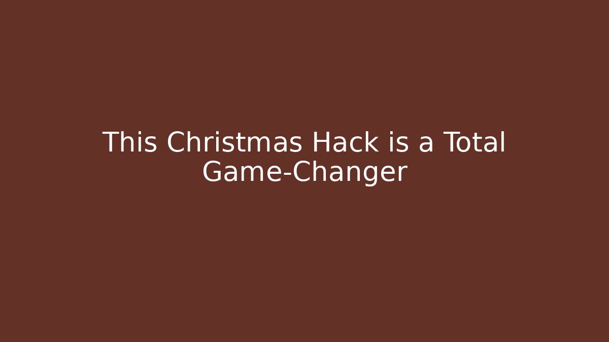 This Christmas Hack is a Total Game-Changer - Vintage E-Juice