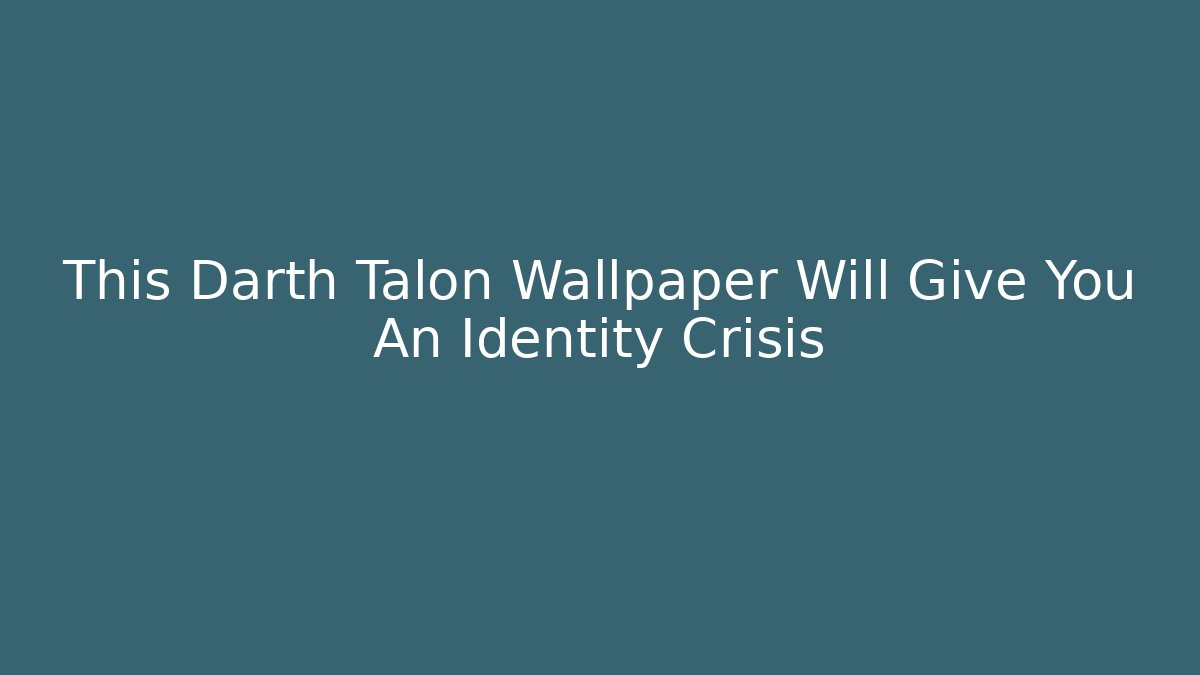 This Darth Talon Wallpaper Will Give You An Identity Crisis