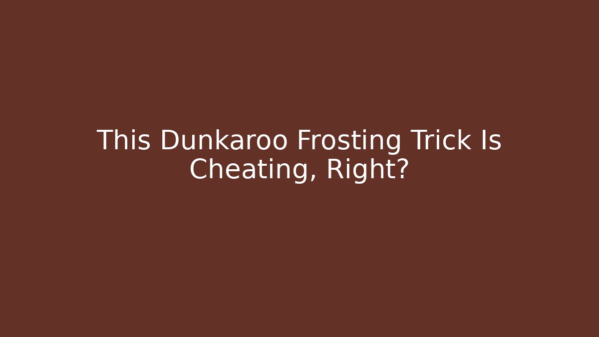 This Dunkaroo Frosting Trick Is Cheating, Right?
