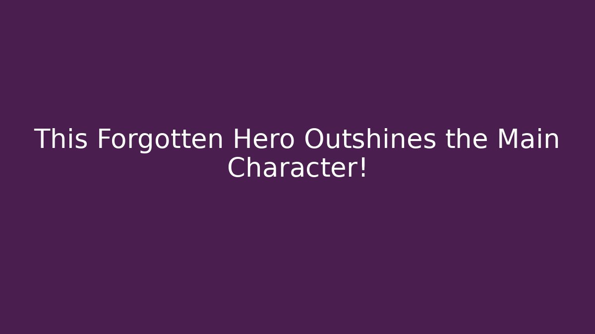 This Forgotten Hero Outshines the Main Character! - Vintage E-Juice