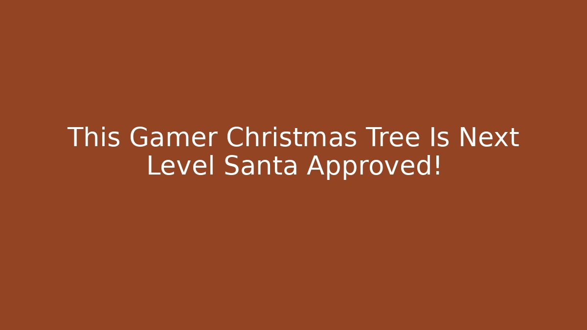 This Gamer Christmas Tree Is Next Level Santa Approved!