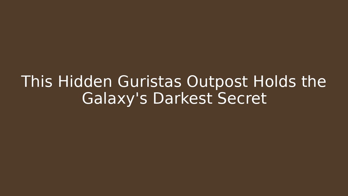 This Hidden Guristas Outpost Holds the Galaxy's Darkest Secret