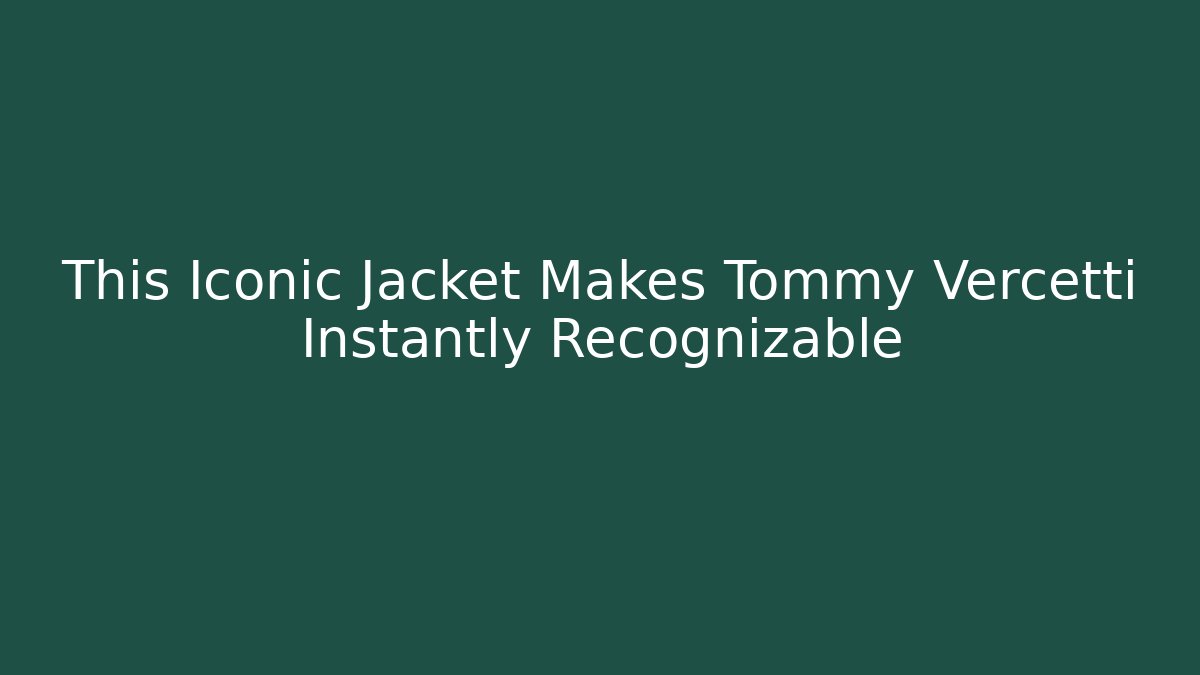 This Iconic Jacket Makes Tommy Vercetti Instantly Recognizable - Vintage E-Juice
