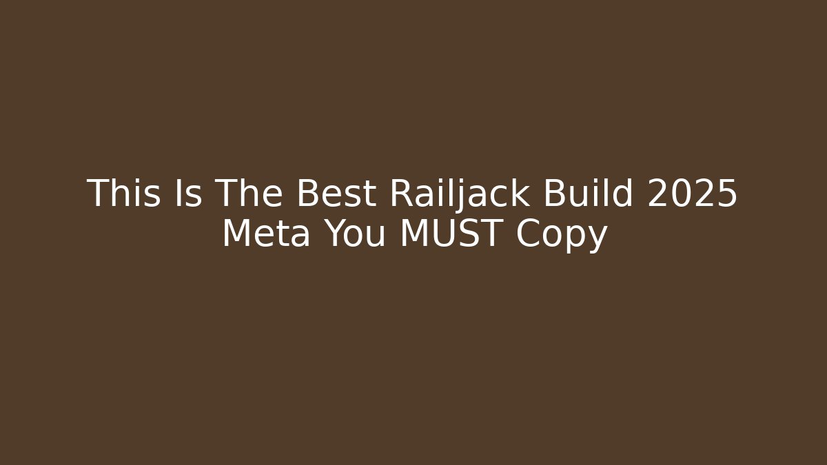 This Is The Best Railjack Build 2025 Meta You MUST Copy