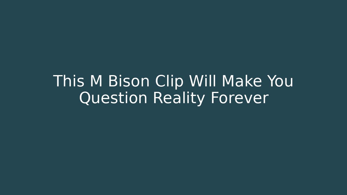 This M Bison Clip Will Make You Question Reality Forever - Vintage E-Juice