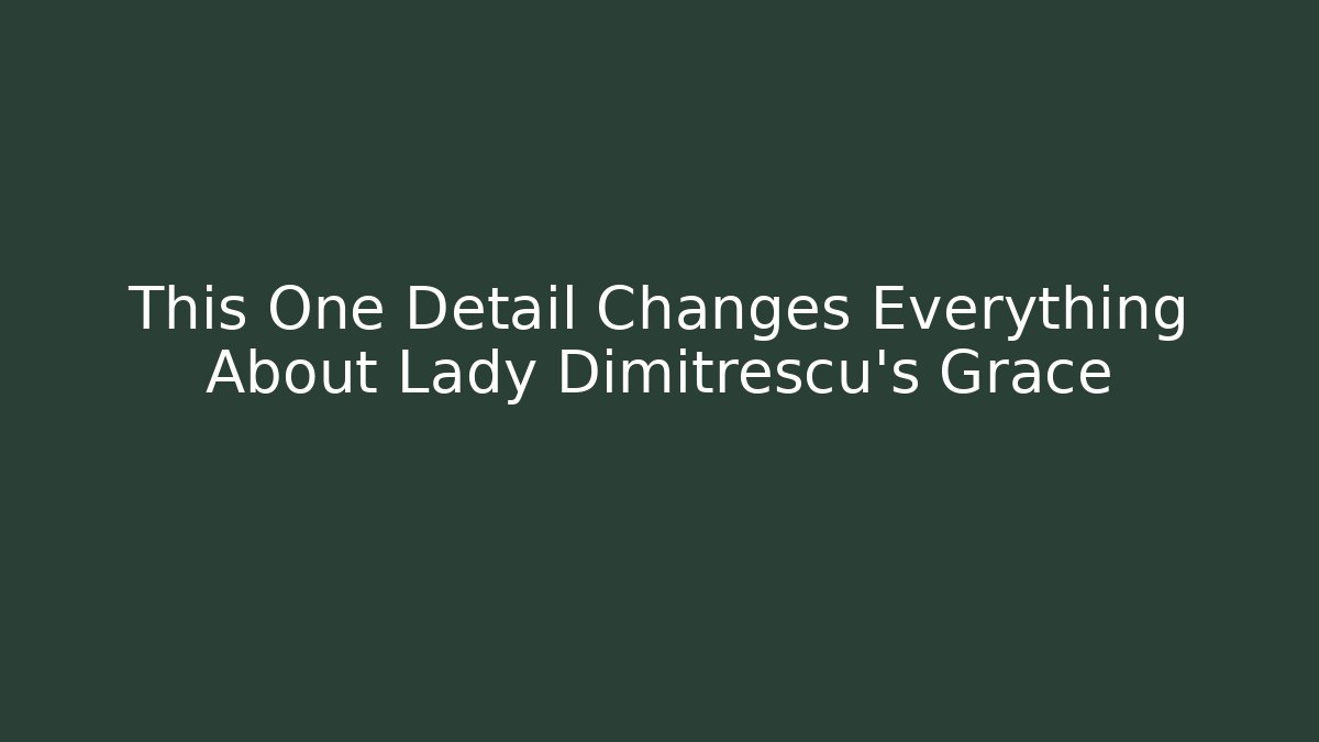 This One Detail Changes Everything About Lady Dimitrescu's Grace