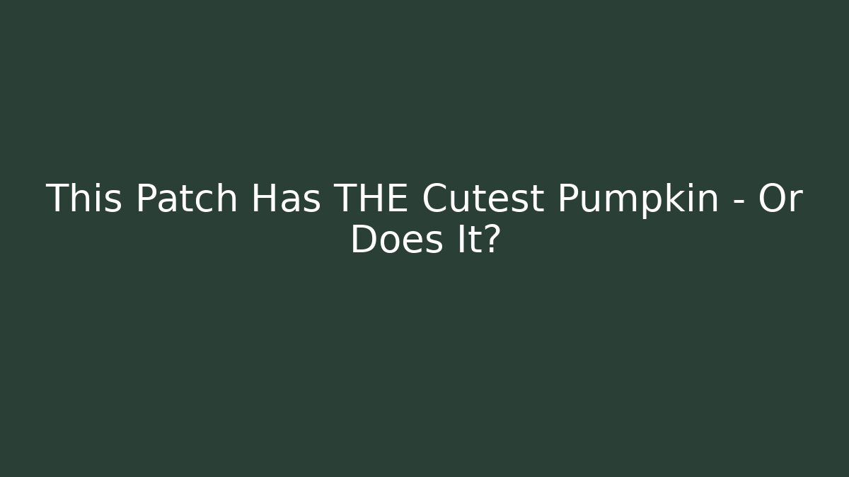 This Patch Has THE Cutest Pumpkin – Or Does It? - Vintage E-Juice