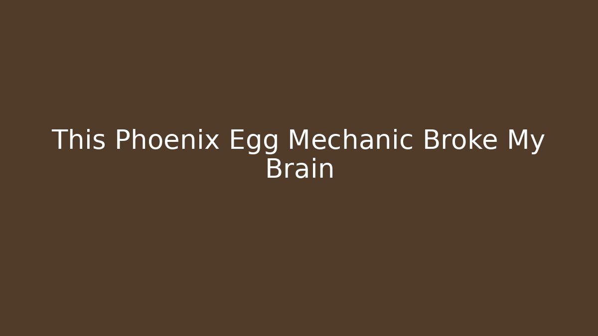 This Phoenix Egg Mechanic Broke My Brain - Vintage E-Juice