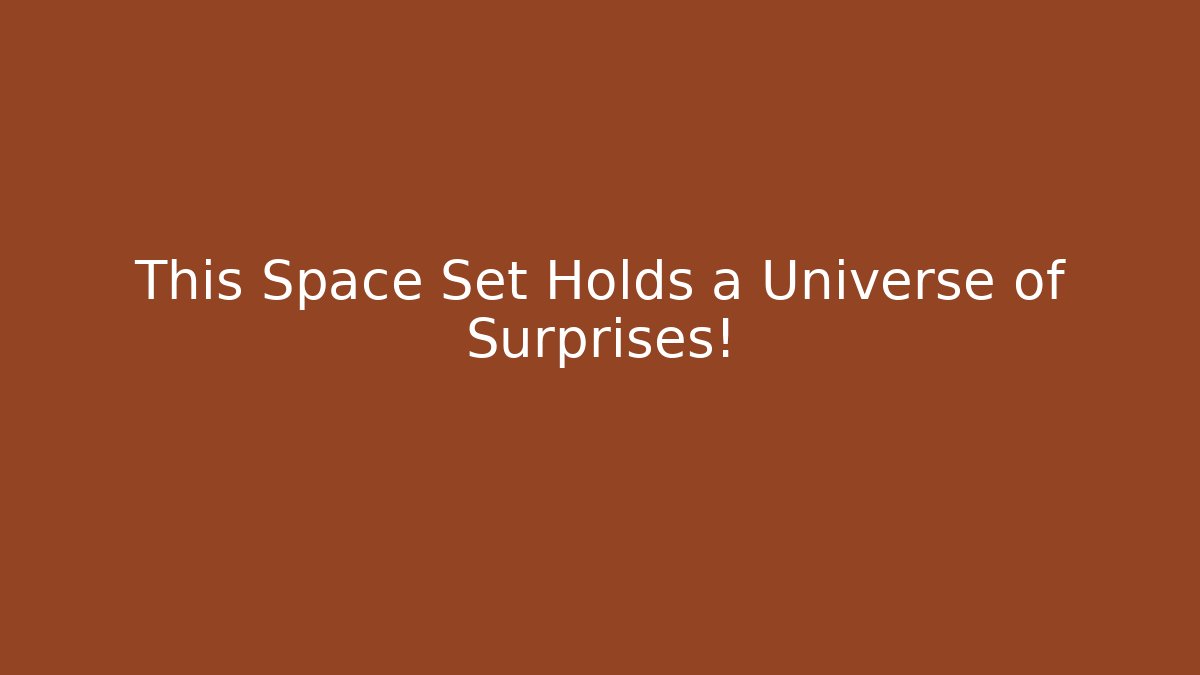 This Space Set Holds a Universe of Surprises!