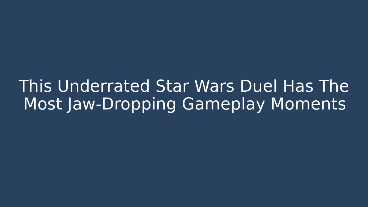 This Underrated Star Wars Duel Has The Most Jaw-Dropping Gameplay Moments