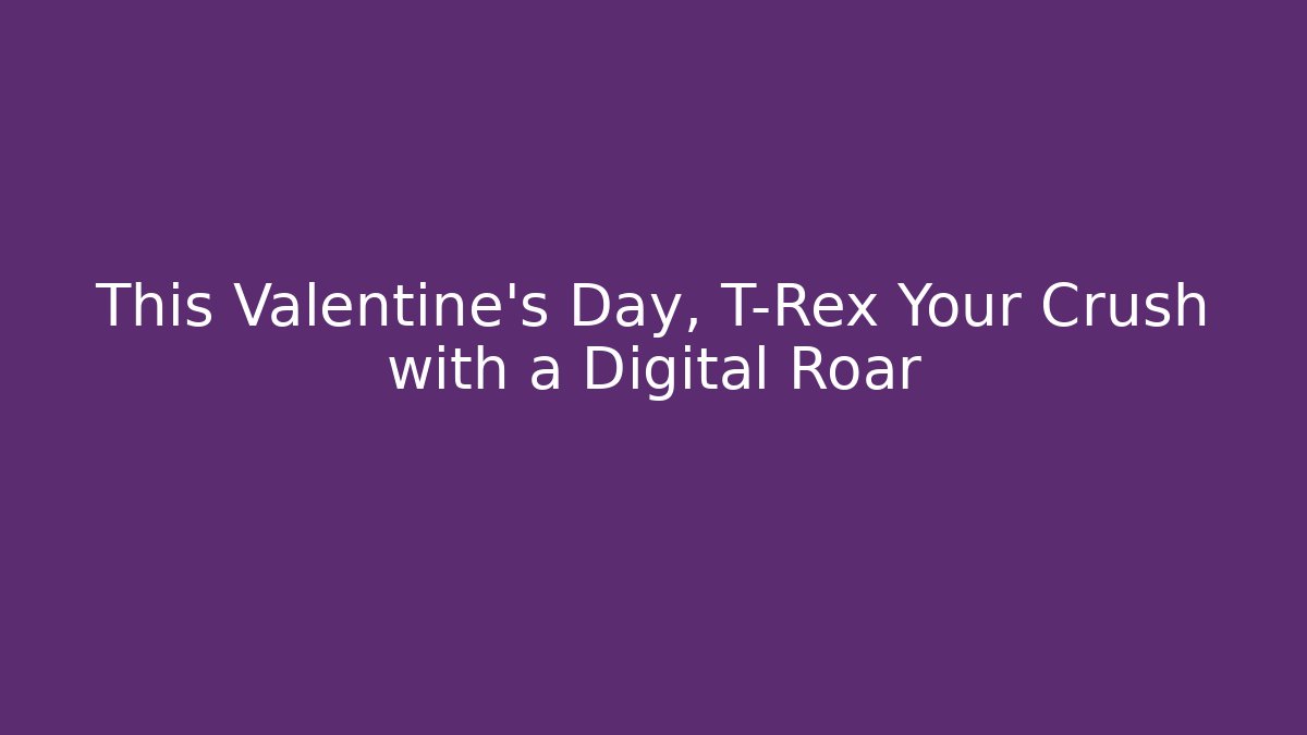 This Valentine's Day, T-Rex Your Crush with a Digital Roar