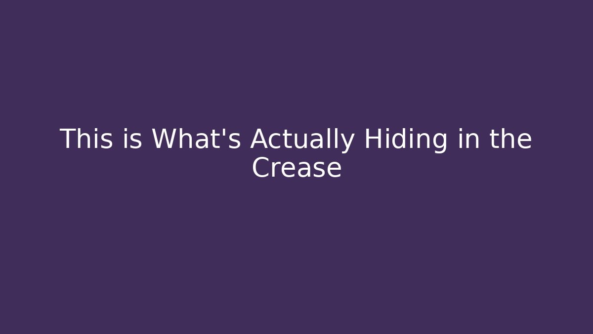 This is What's Actually Hiding in the Crease