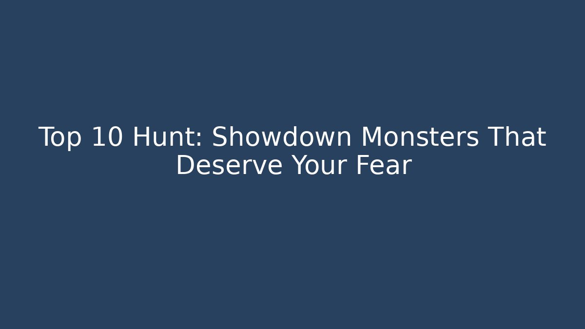 Top 10 Hunt: Showdown Monsters That Deserve Your Fear