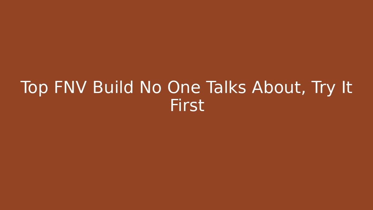 Top FNV Build No One Talks About, Try It First - Vintage E-Juice