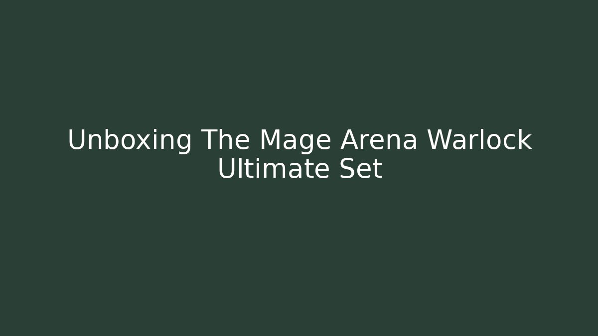 Unboxing The Mage Arena Warlock Ultimate Set