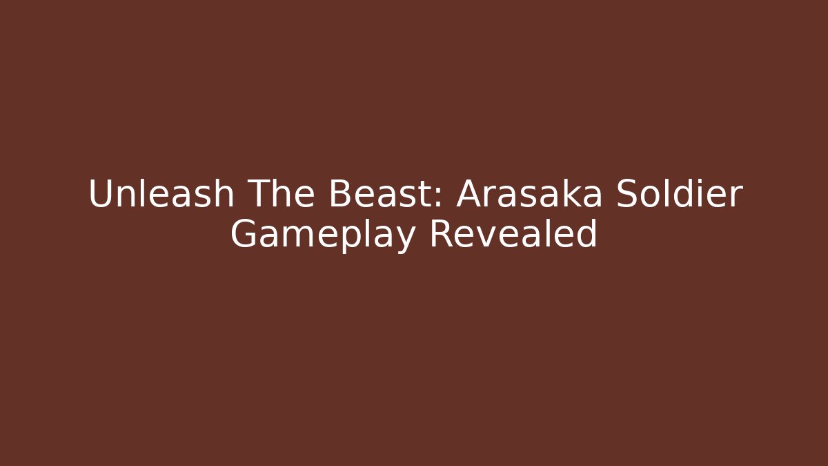 Unleash The Beast: Arasaka Soldier Gameplay Revealed