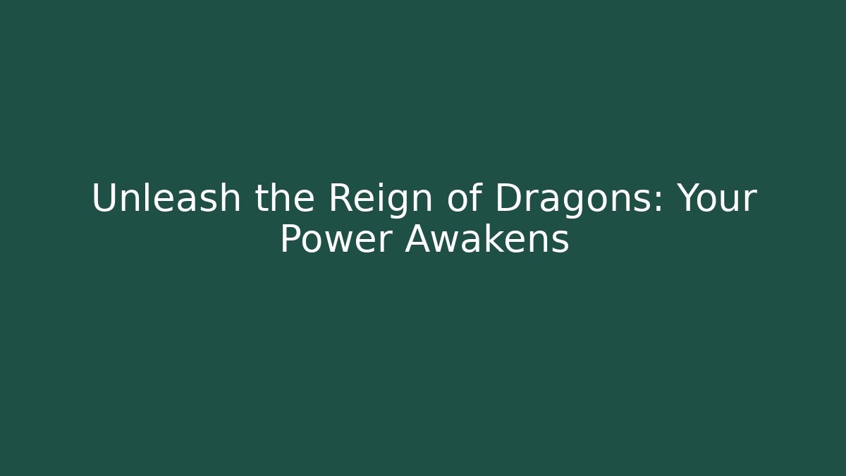 Unleash the Reign of Dragons: Your Power Awakens - Vintage E-Juice