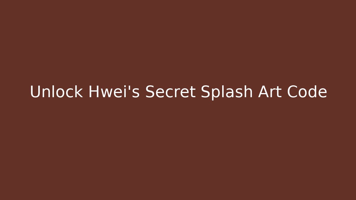 Unlock Hwei's Secret Splash Art Code
