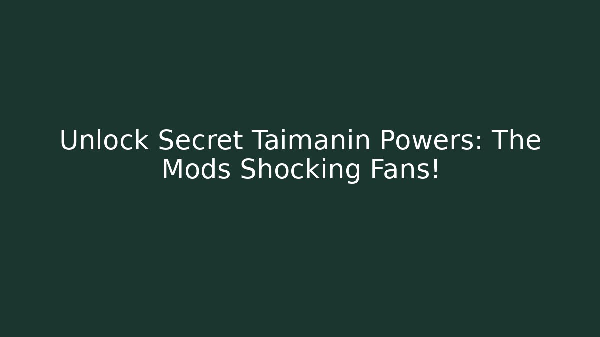 Unlock Secret Taimanin Powers: The Mods Shocking Fans!
