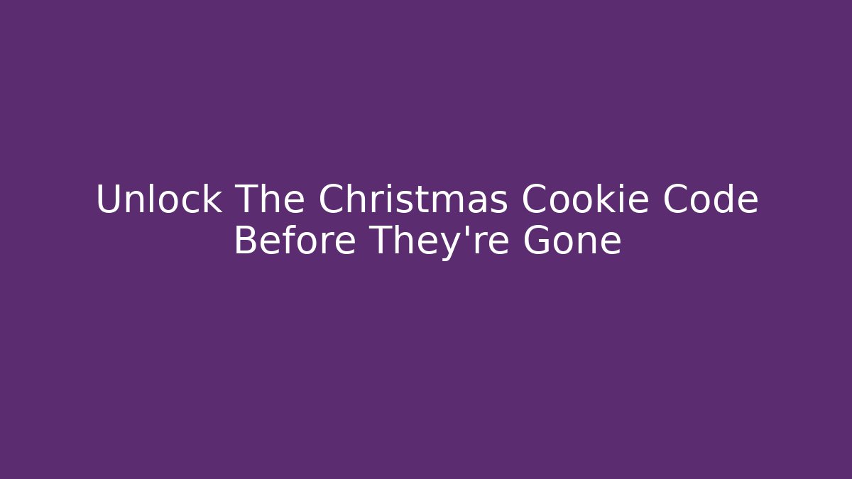 Unlock The Christmas Cookie Code Before They're Gone - Vintage E-Juice