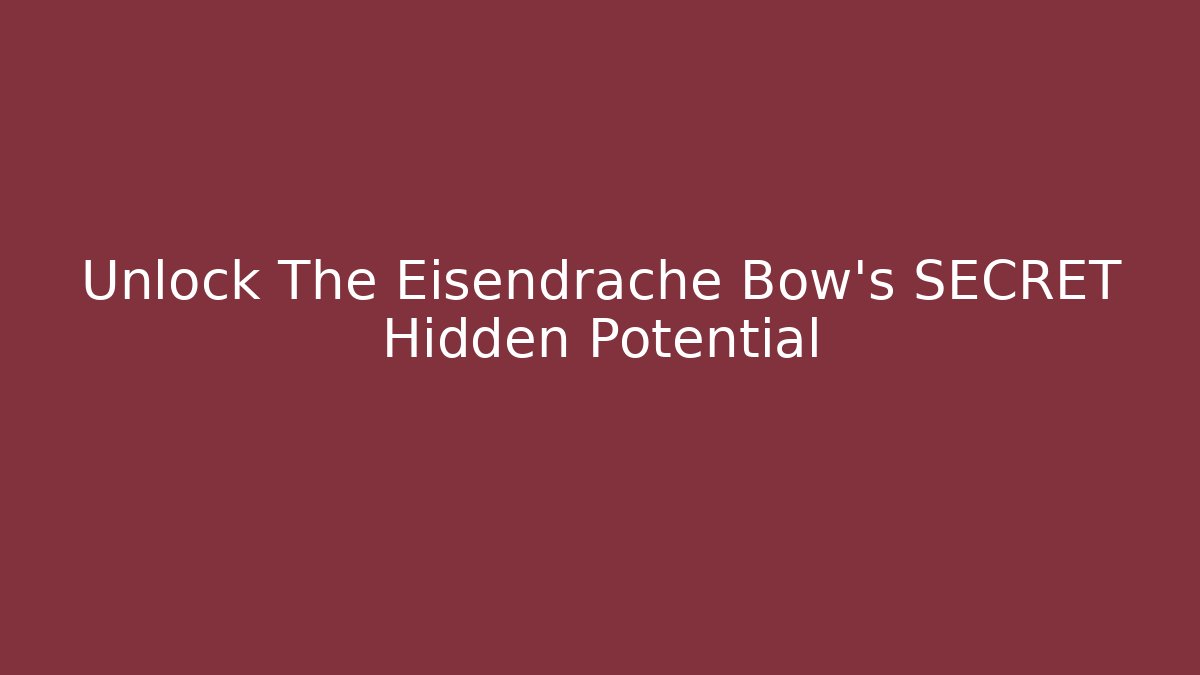 Unlock The Eisendrache Bow's SECRET Hidden Potential - Vintage E-Juice